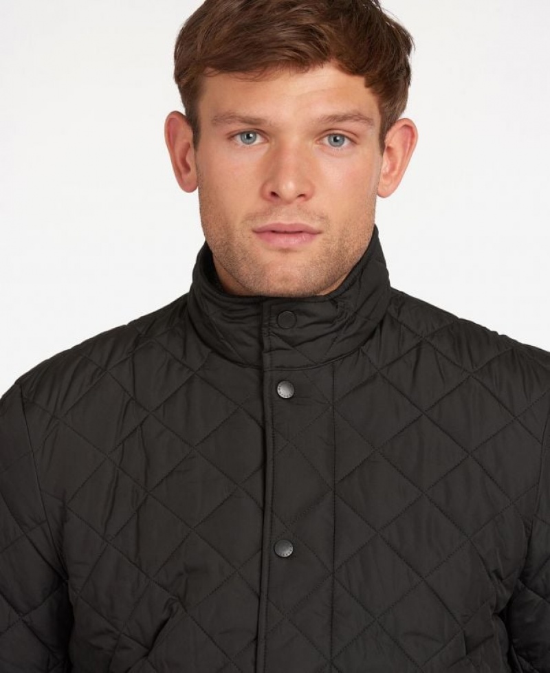 Black Men Barbour Chelsea Sportsquilt Casual Jacket | US-2953XCEBZ