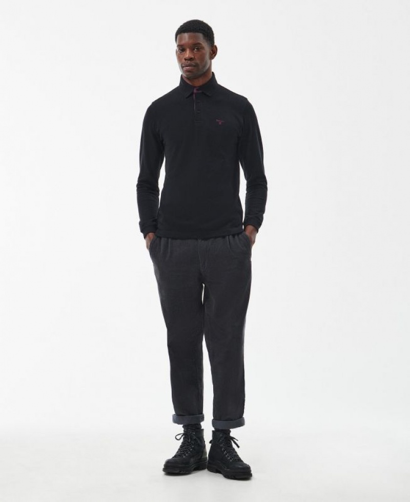 Black Men Barbour Conforth Polo Shirt | US-8457MOBIR