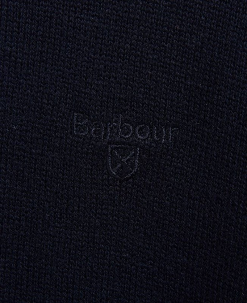 Black Men Barbour Cotton Half Zip Sweatshirt | US-4762LKQJT