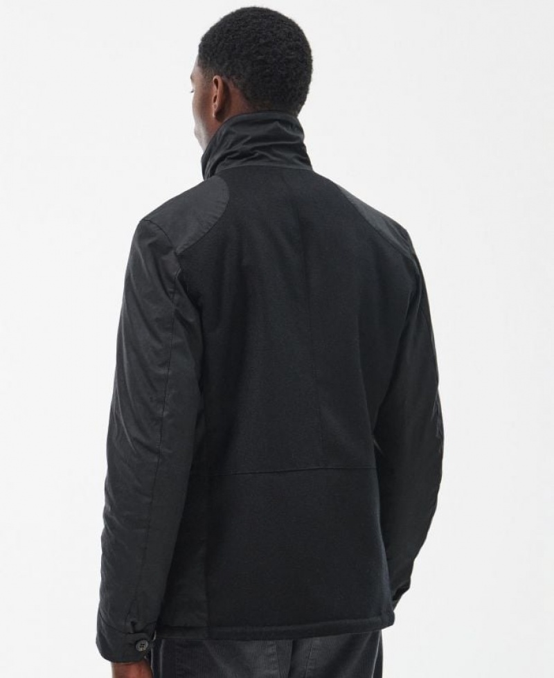 Black Men Barbour Emble Waxed Jacket | US-6375RVGSJ