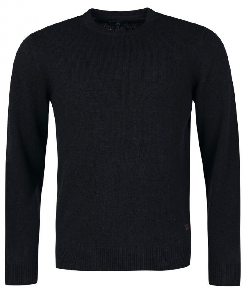 Black Men Barbour Essential Crew-Neck Sweatshirt | US-0274VIFEX