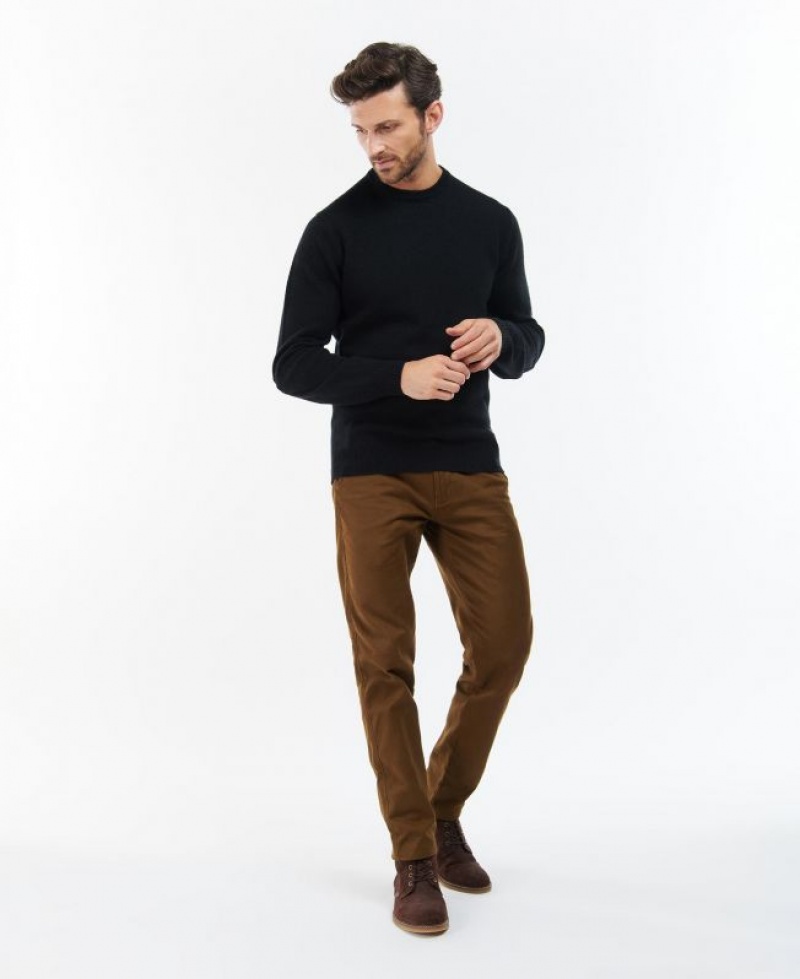 Black Men Barbour Essential Crew-Neck Sweatshirt | US-0274VIFEX