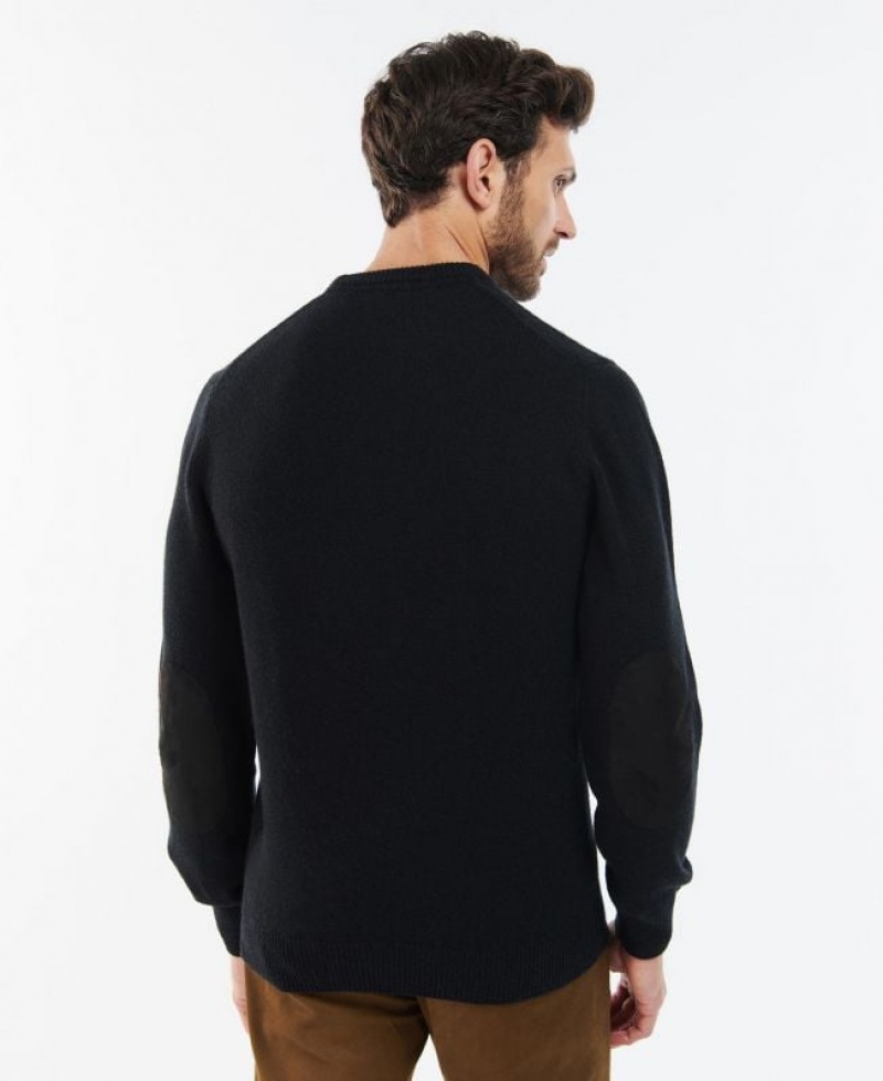 Black Men Barbour Essential Crew-Neck Sweatshirt | US-0274VIFEX