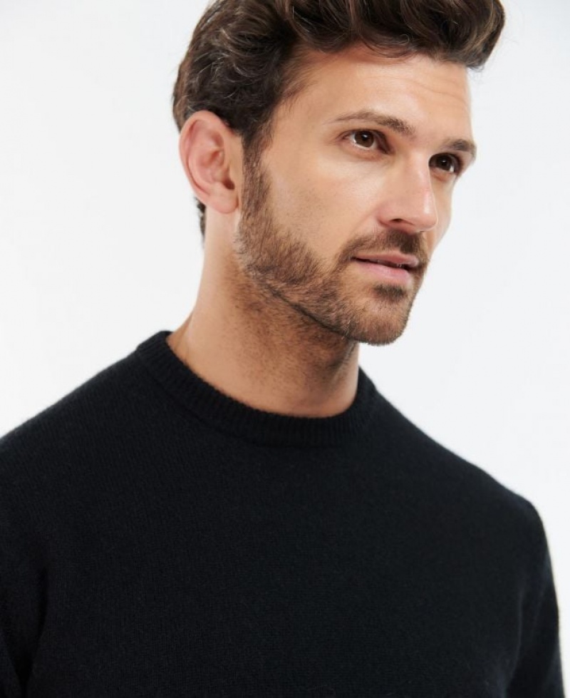 Black Men Barbour Essential Crew-Neck Sweatshirt | US-0274VIFEX