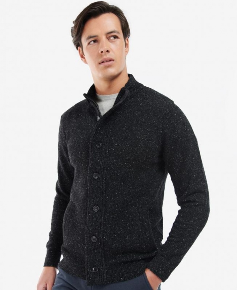 Black Men Barbour Essential Tisbury Cardigan | US-1754TJUKA