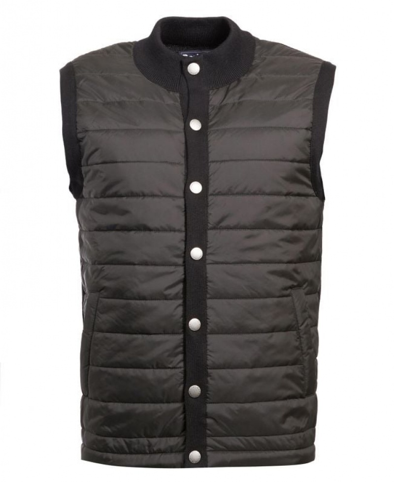 Black Men Barbour Essential Vest | US-8972HTLMF