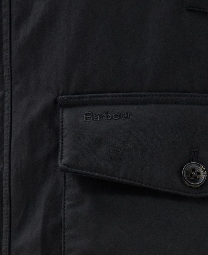 Black Men Barbour Farnley Beaufort Waxed Jacket | US-2984PTVDR