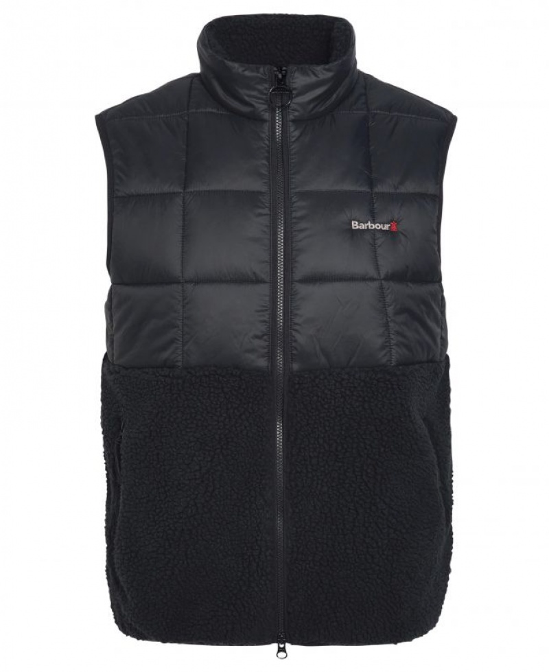 Black Men Barbour Fell Fleece Vest | US-9053XJBUC