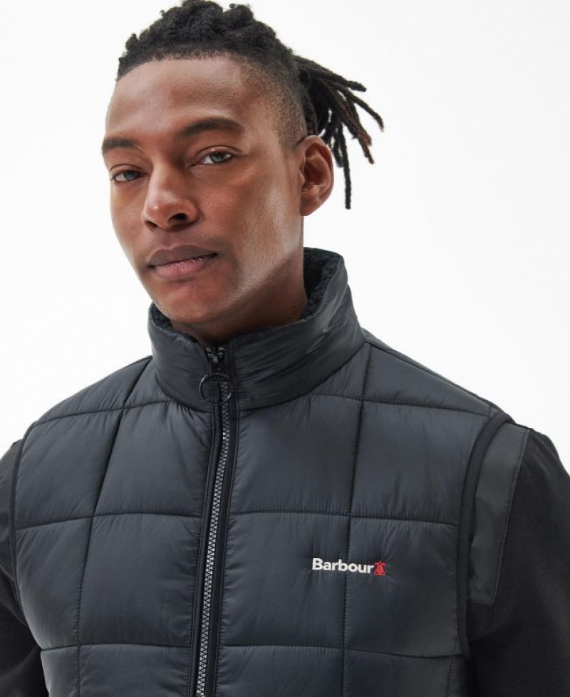 Black Men Barbour Fell Fleece Vest | US-9053XJBUC