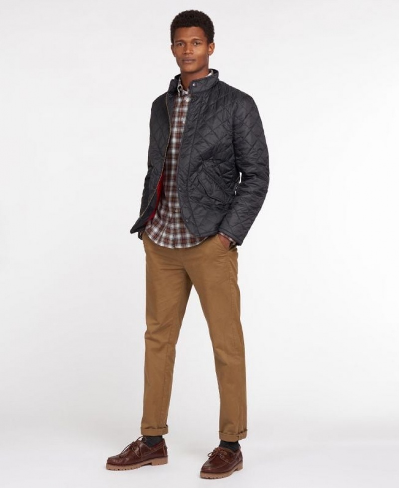 Black Men Barbour Flyweight Chelsea Quilted Jacket | US-1057IRSLA