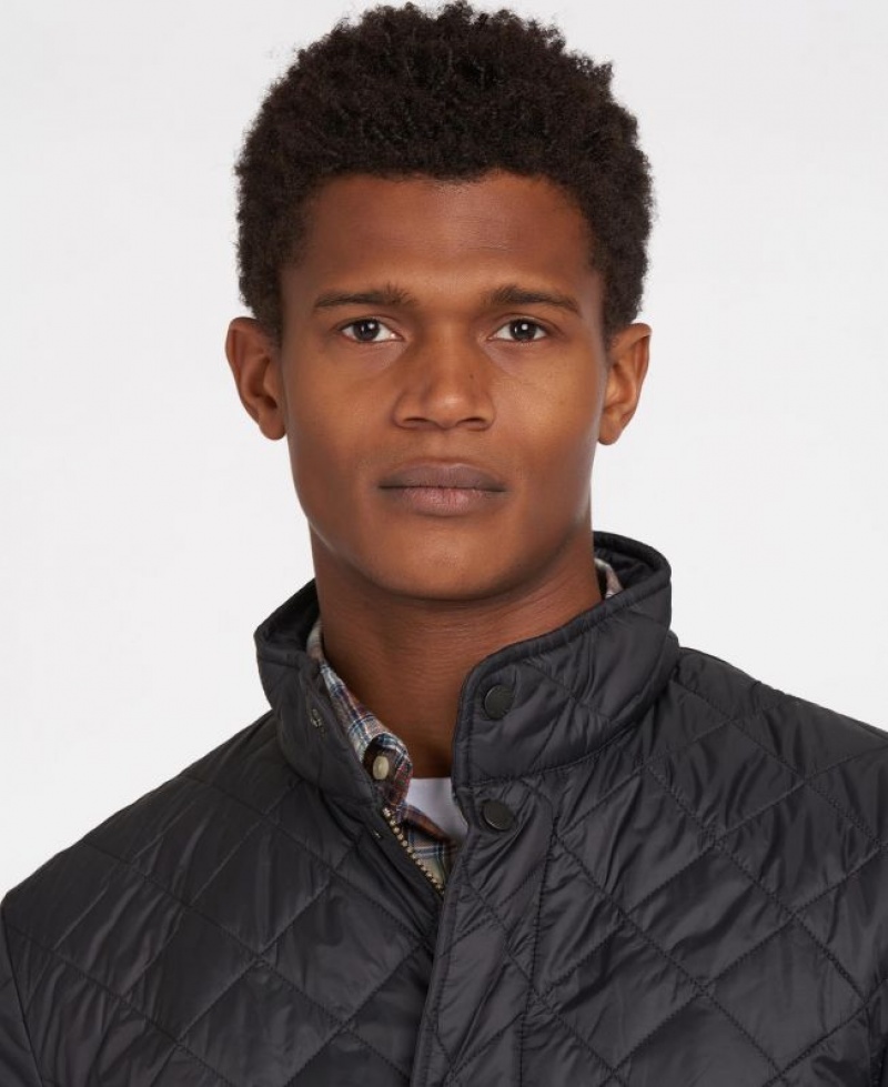 Black Men Barbour Flyweight Chelsea Quilted Jacket | US-1057IRSLA