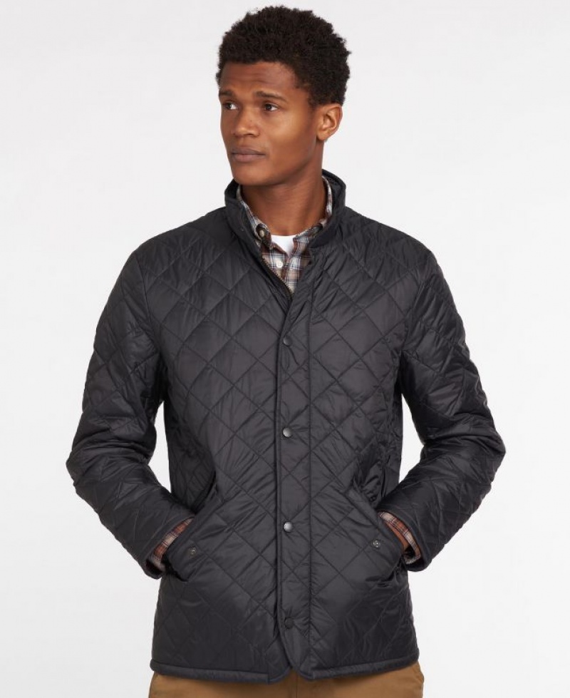 Black Men Barbour Flyweight Chelsea Quilted Jacket | US-1057IRSLA