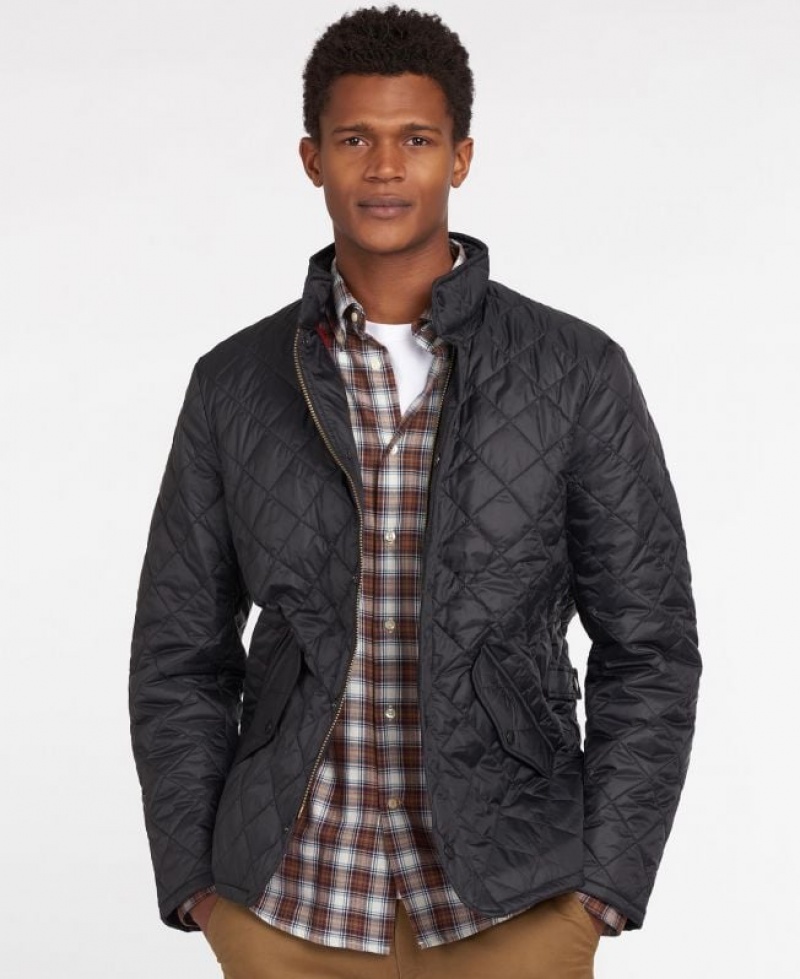 Black Men Barbour Flyweight Chelsea Quilted Jacket | US-1057IRSLA