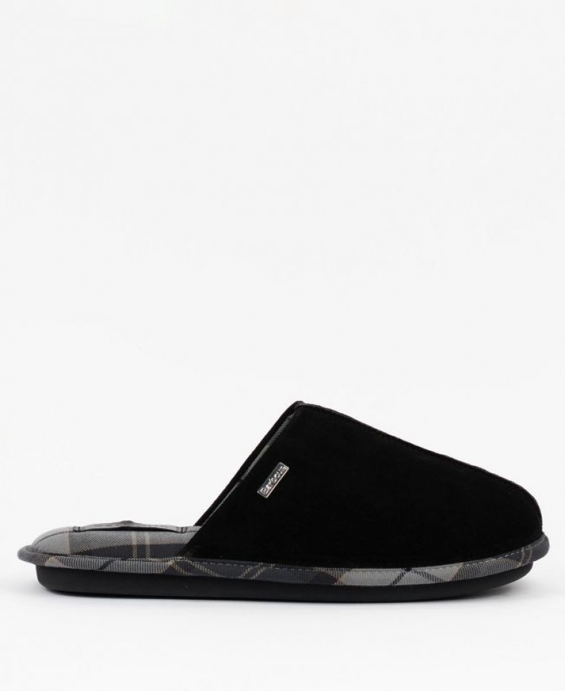 Black Men Barbour Foley Slippers | US-1493BEFDO