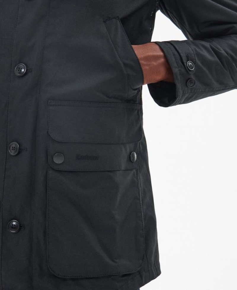 Black Men Barbour Game Parka Wax Waxed Jacket | US-4156ARQPO