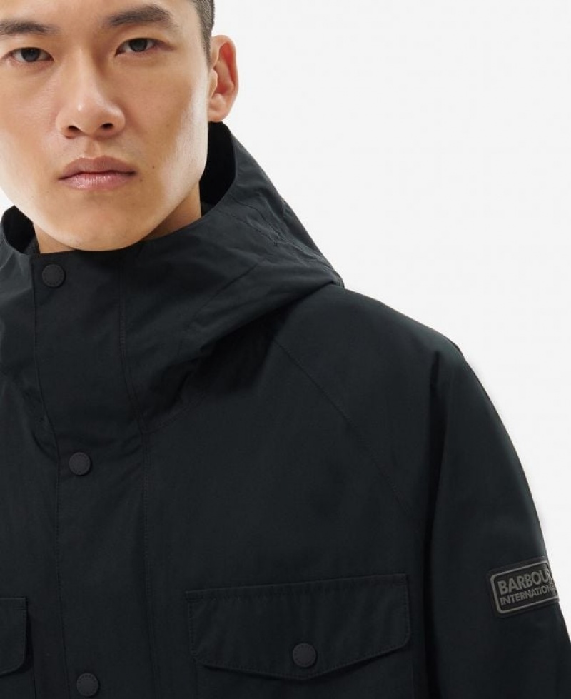 Black Men Barbour International Abbots Waterproof Jacket | US-3605JNVMH