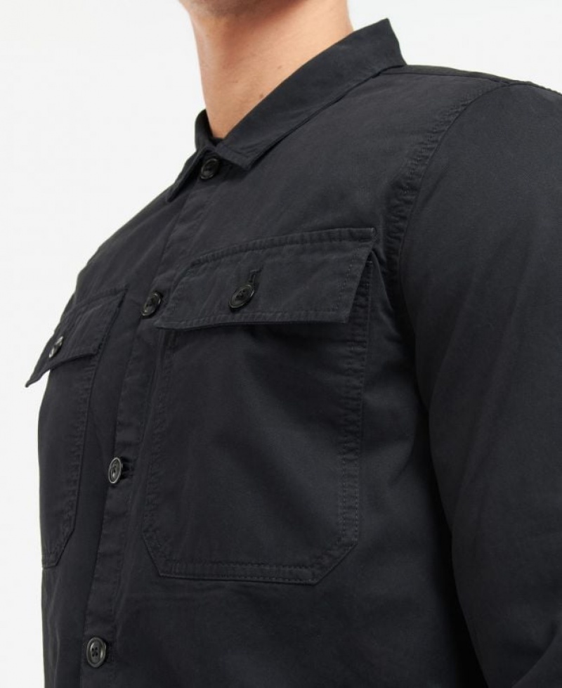 Black Men Barbour International Adey Overshirt | US-8467ZQFWJ