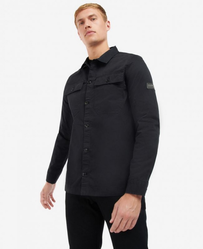 Black Men Barbour International Adey Overshirt | US-8467ZQFWJ