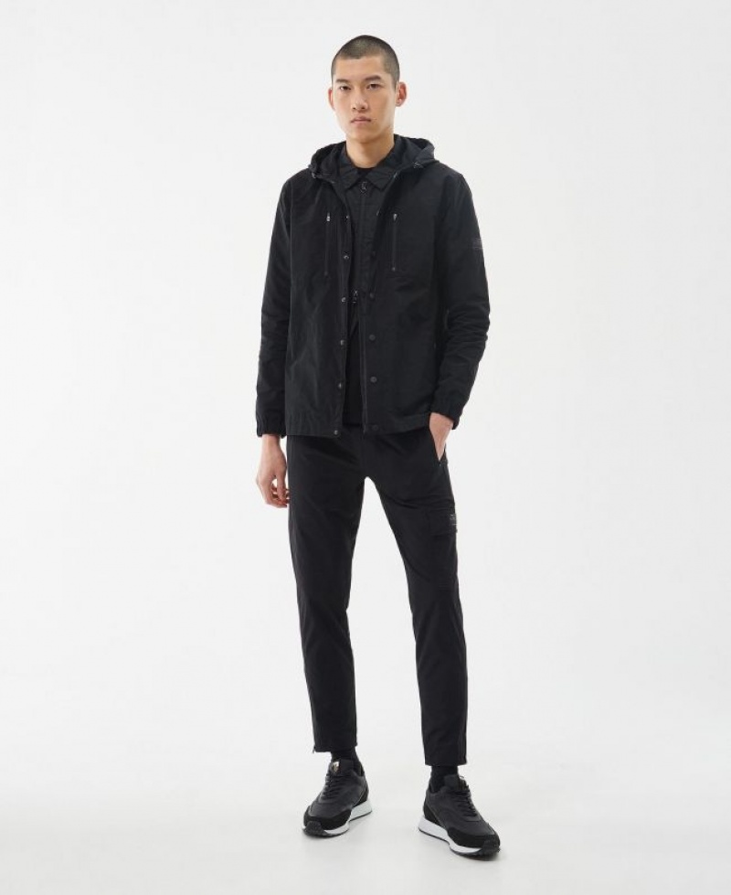 Black Men Barbour International Amped Overshirt | US-1742TBGMN