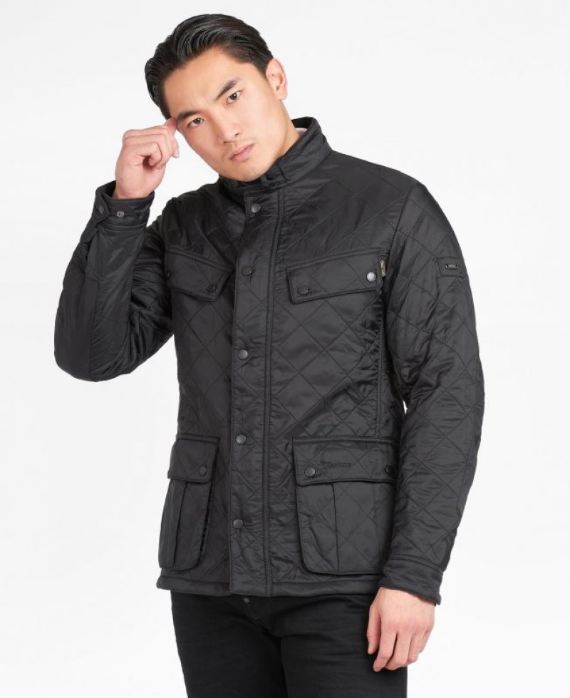 Black Men Barbour International Ariel Polarquilt Quilted Jacket | US-2937ANMTW