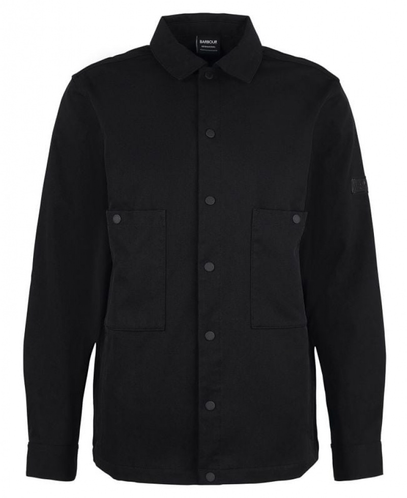 Black Men Barbour International Aspect Overshirt | US-6380YKBCZ