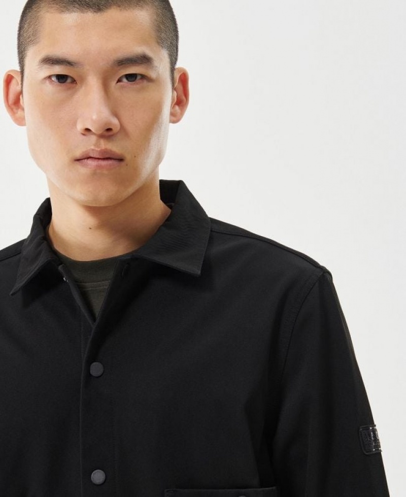 Black Men Barbour International Aspect Overshirt | US-6380YKBCZ