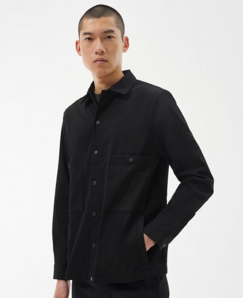 Black Men Barbour International Aspect Overshirt | US-6380YKBCZ