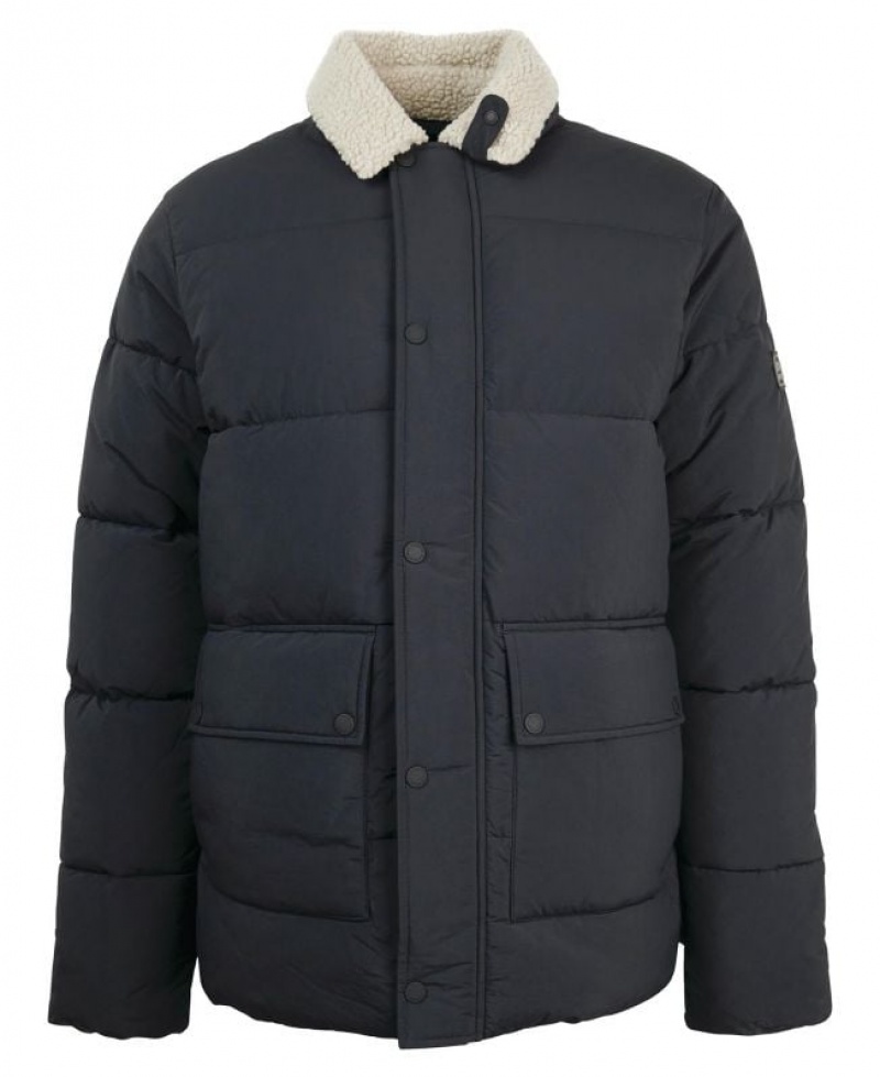 Black Men Barbour International Auther Deck Quilted Jacket | US-8593JUXBW