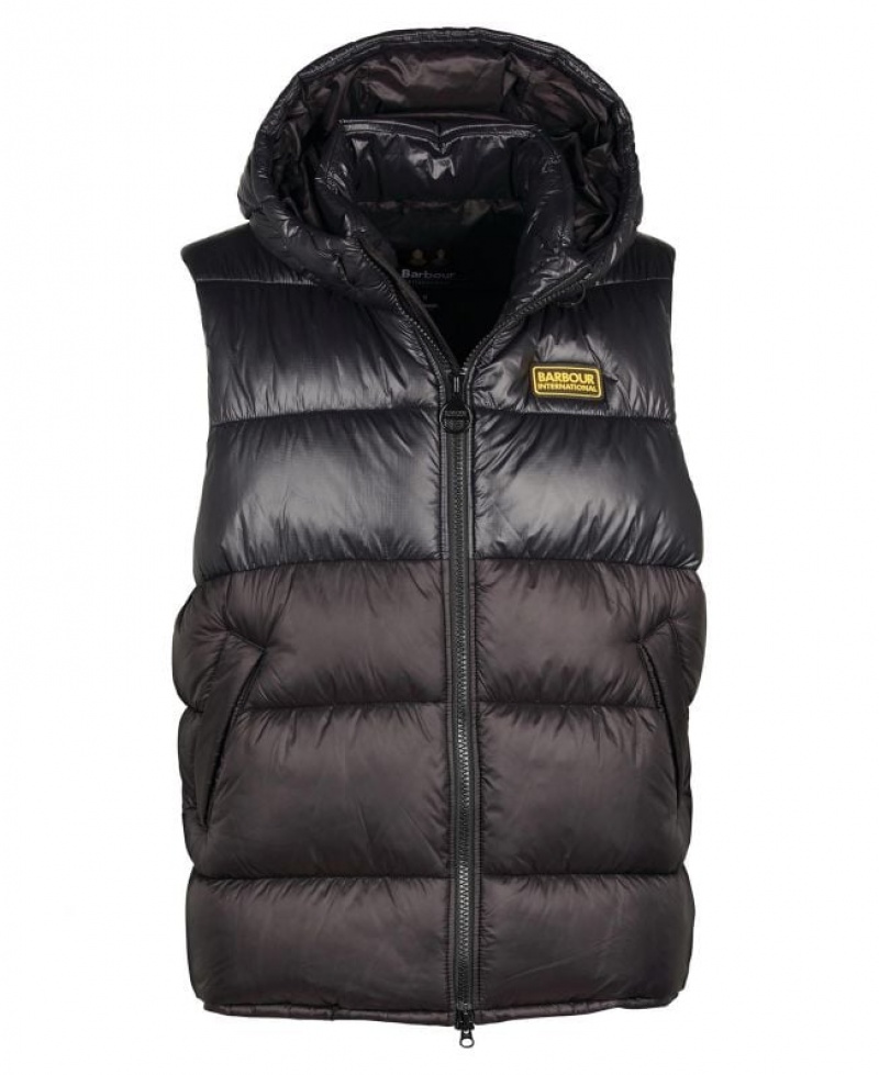 Black Men Barbour International Balfour Vest | US-4198QUWIA