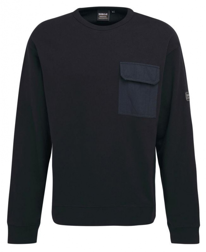 Black Men Barbour International Banks Sweatshirt | US-9543ZBROV