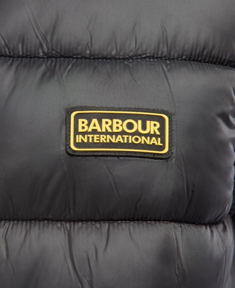 Black Men Barbour International Bobber Vest | US-0712OZAFY