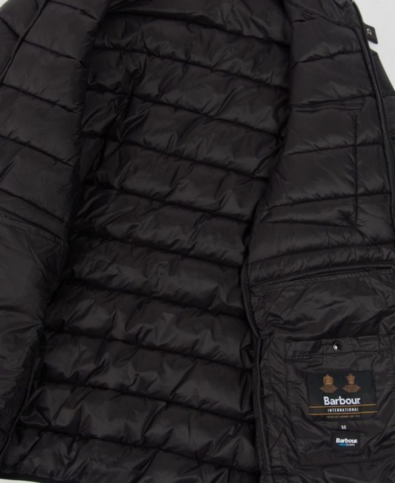 Black Men Barbour International Bowsden Baffle Quilted Jacket | US-9825FVLOG