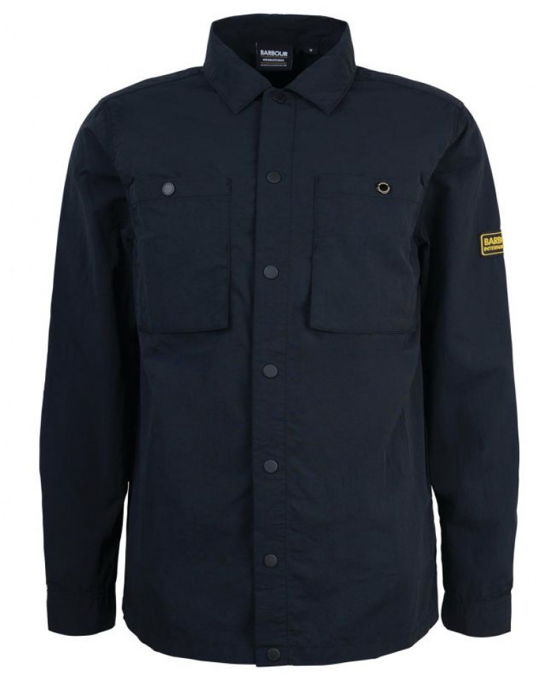 Black Men Barbour International Cadwell Regular Fit Overshirt | US-0635XGJCV