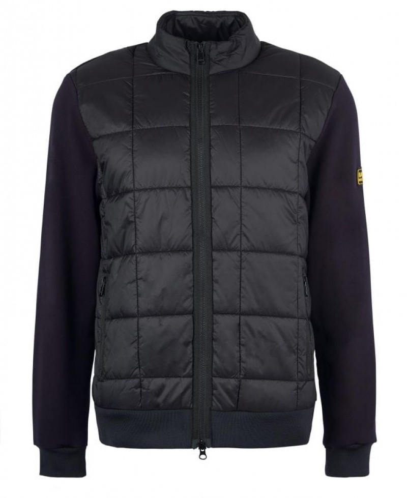 Black Men Barbour International Croft Quilted Jacket | US-2798STFQL