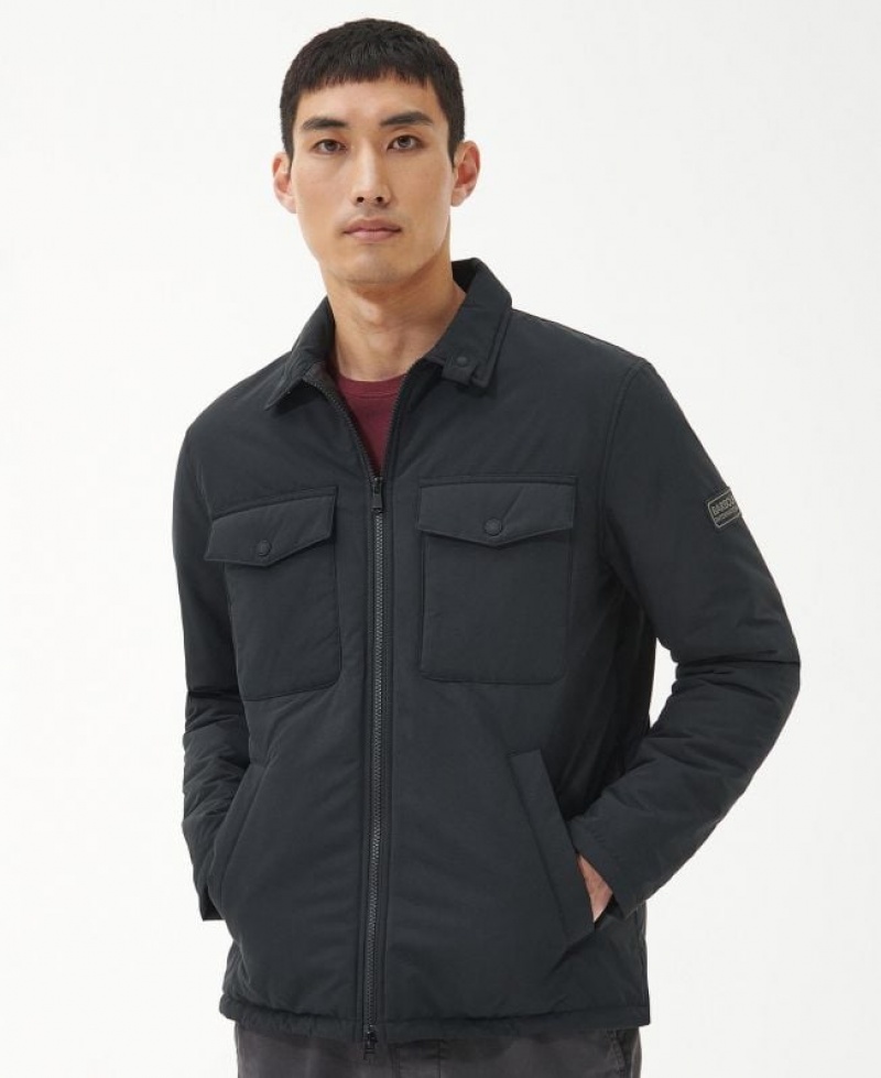 Black Men Barbour International District Quilted Jacket | US-8715GCNRV