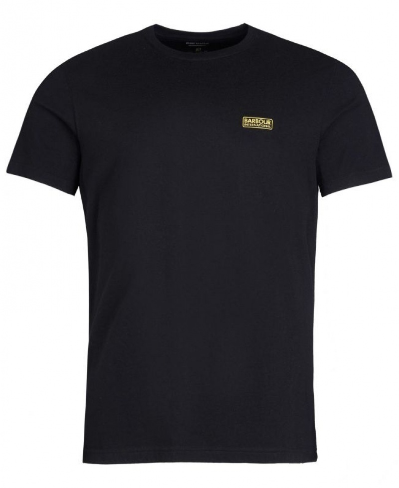 Black Men Barbour International Essential Small Logo T-Shirts | US-1763ATVMI