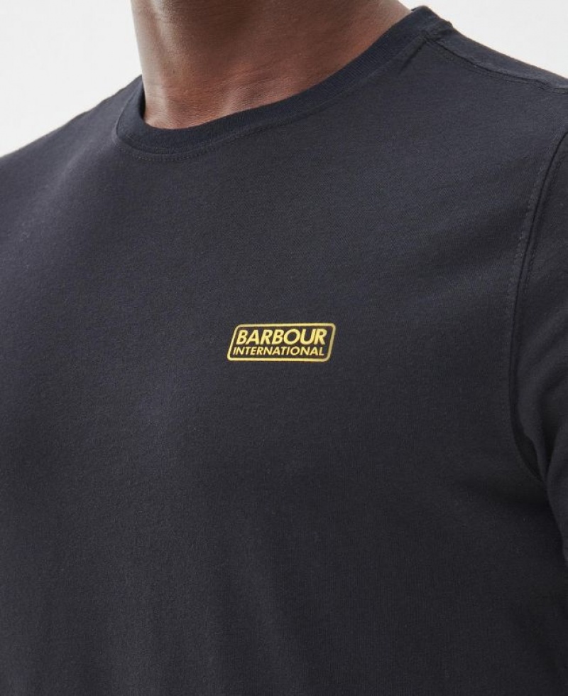 Black Men Barbour International Essential Small Logo T-Shirts | US-1763ATVMI