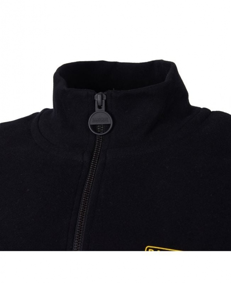 Black Men Barbour International Essential Half Zip Sweatshirt | US-2847HMCXB