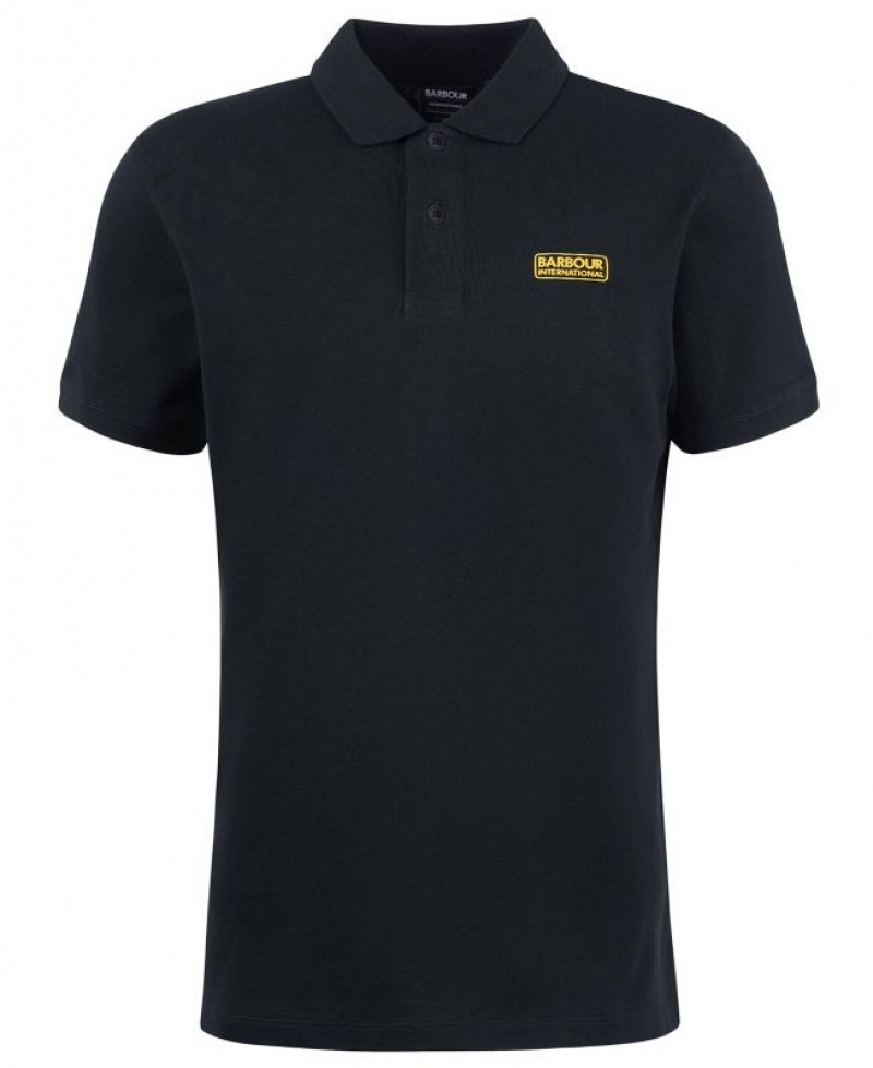 Black Men Barbour International Essential Polo Shirt | US-3192NRIFT