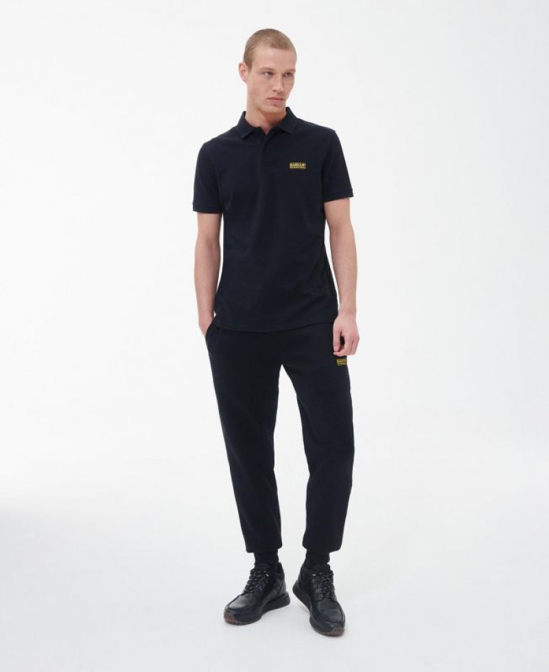 Black Men Barbour International Essential Polo Shirt | US-3192NRIFT