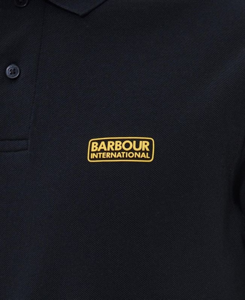 Black Men Barbour International Essential Polo Shirt | US-3192NRIFT