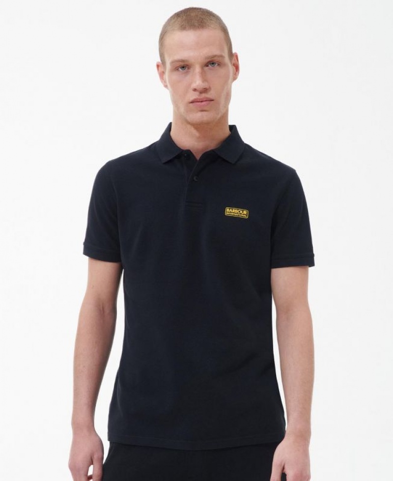 Black Men Barbour International Essential Polo Shirt | US-3192NRIFT