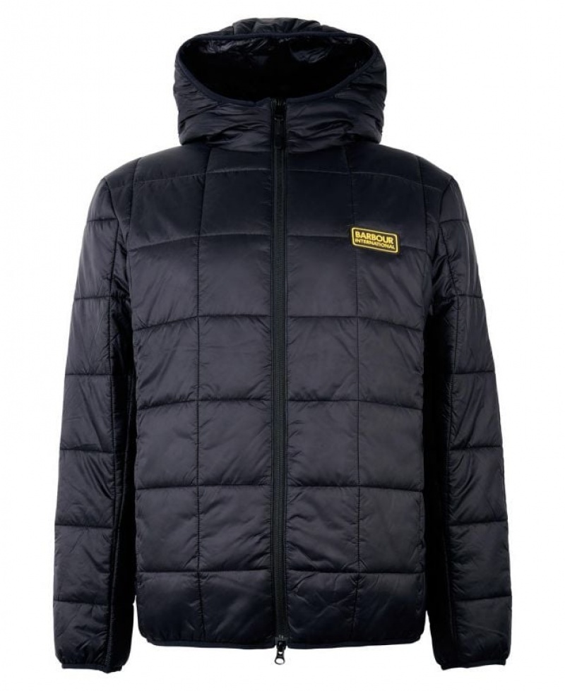 Black Men Barbour International Event Quilted Jacket | US-2693JFADG