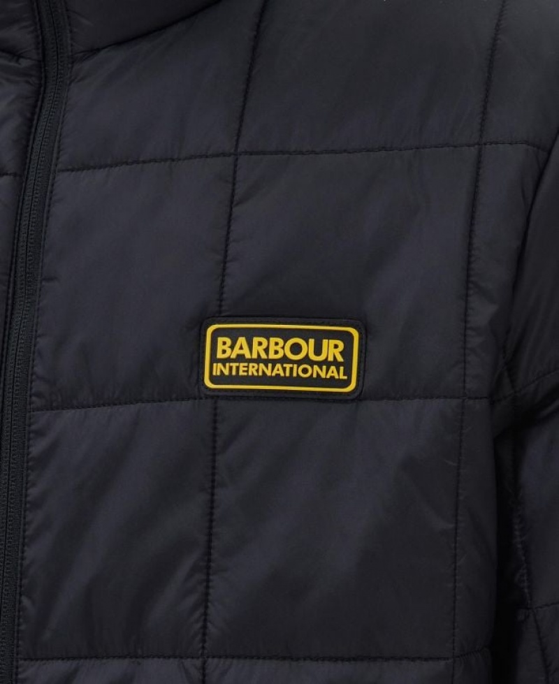 Black Men Barbour International Event Quilted Jacket | US-2693JFADG