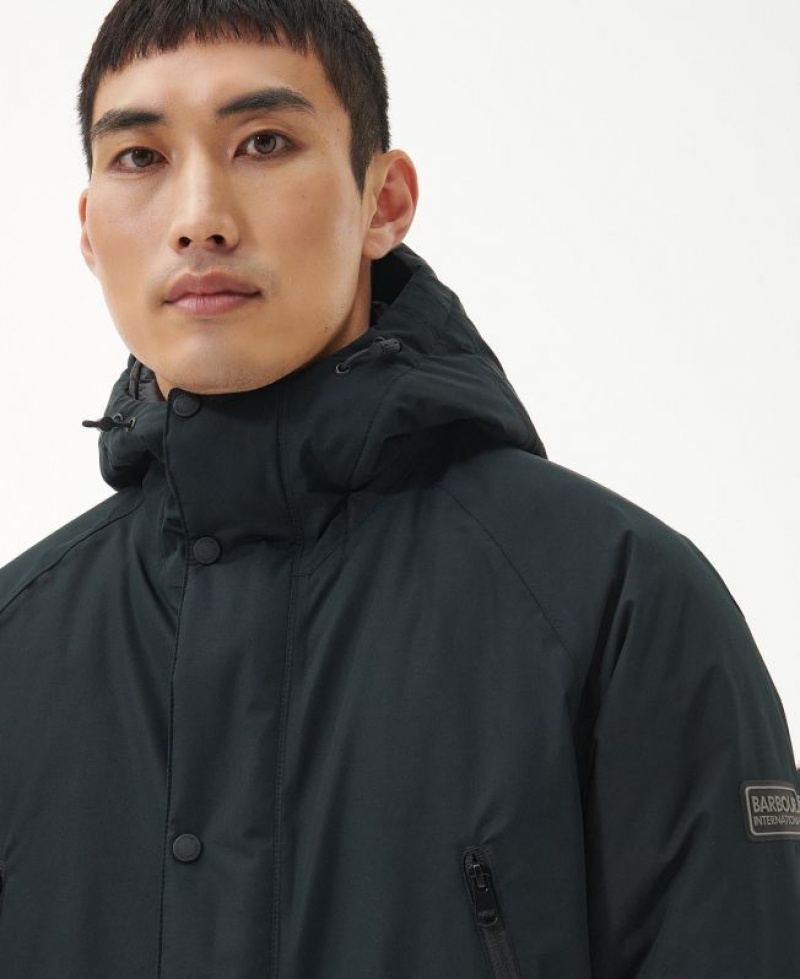 Black Men Barbour International Fleat Waterproof Jacket | US-3026PMFHY