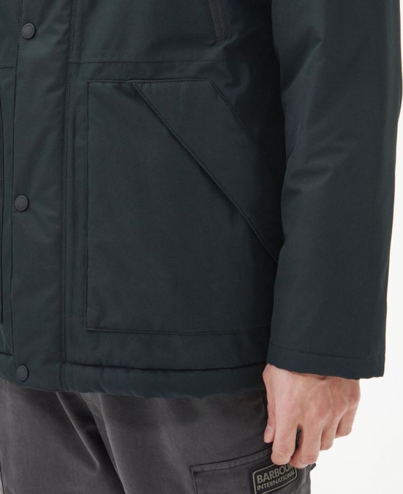 Black Men Barbour International Fleat Waterproof Jacket | US-3026PMFHY