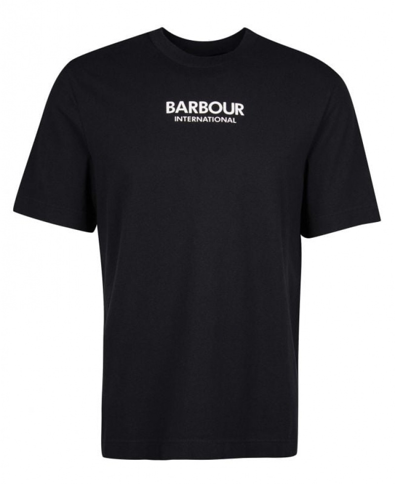 Black Men Barbour International Formula T-Shirts | US-3259PQEBZ