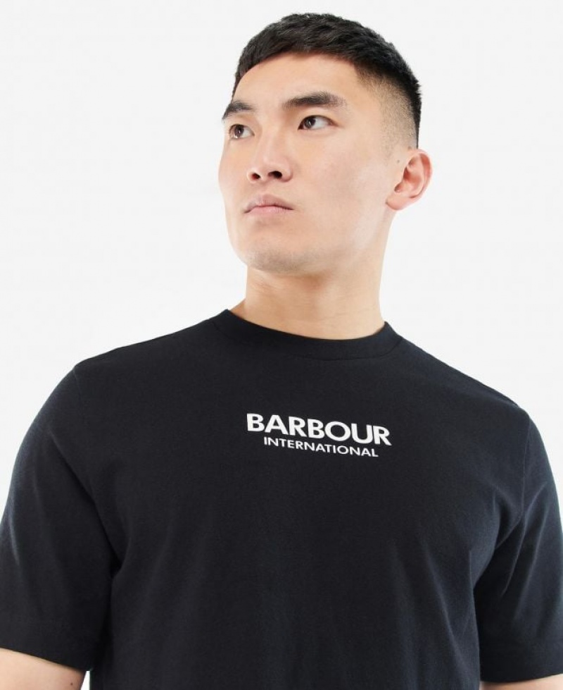 Black Men Barbour International Formula T-Shirts | US-3259PQEBZ