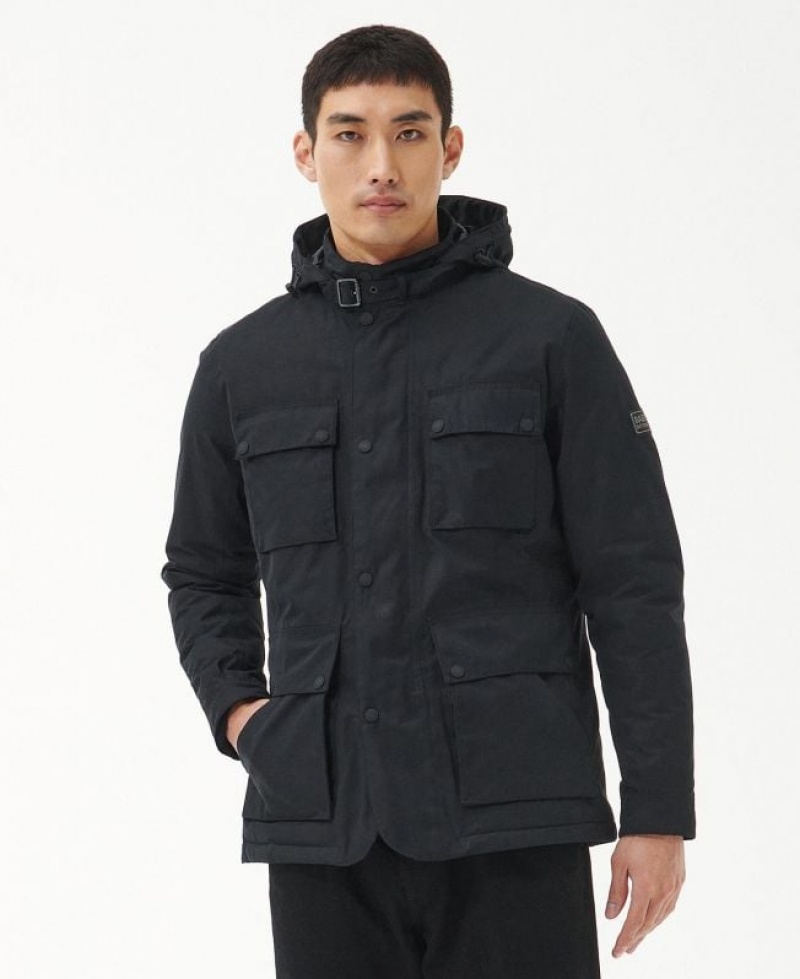 Black Men Barbour International Handle Waterproof Jacket | US-4109CJXIL