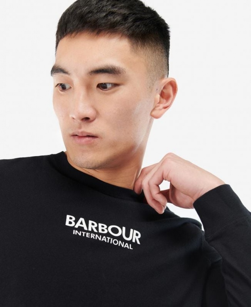 Black Men Barbour International Haxby T-Shirts | US-9238CMLPE